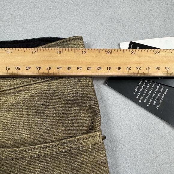 Ralph Lauren Gold Metallic High Rise Skinny Ankle Jeans Women’s 18 Super Stretch - Picture 16 of 16